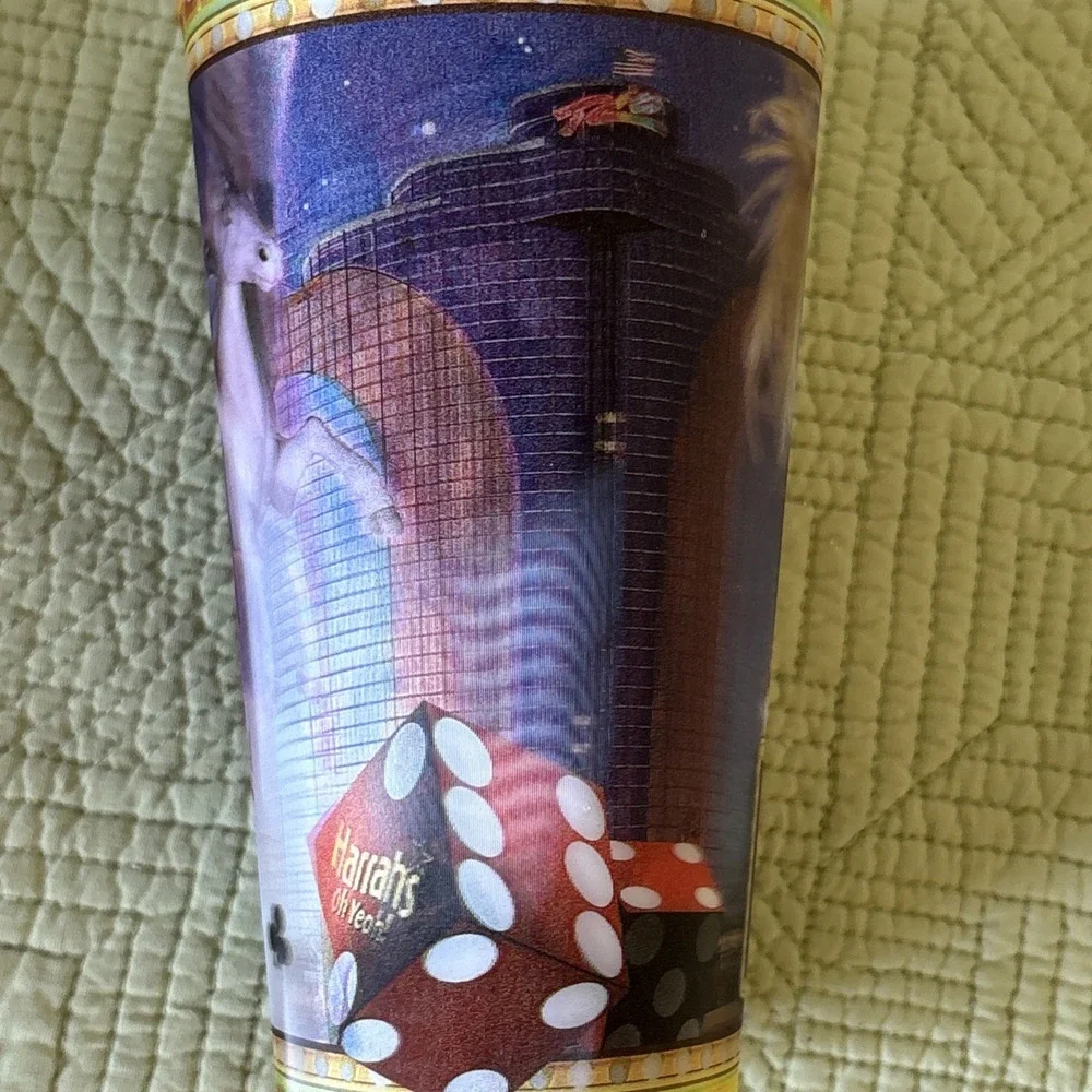 Vintage Rio Hotel & Casino LasVegas Holographic 3D Drinking Cup Set 2 Pegasus